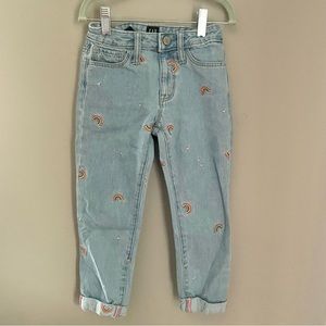 Gap Embroidered Girlfriend Jeans